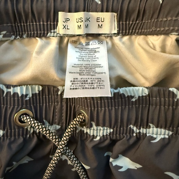 Men's Shark Print Swim Shorts - Blue Size Medium - Picture 6 of 6